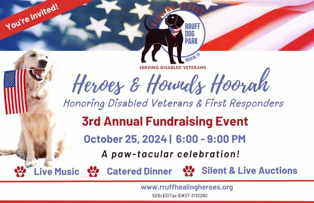 Join Heroes and Hounds 3rd Annual Fundraising Event